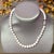 Akoya Pearl Necklace 14 Karat White Gold 7.5 mm Certified For Sale - Image 12 of 13