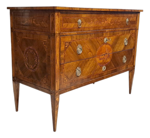 Antique Inlaid Chest of Drawers, 1800s