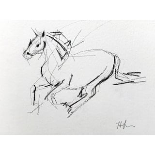 To Canter, Contemporary Drawing, Charcoal Sketch For Sale