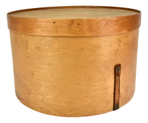 Antique Birch Hat Box Plywood