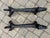 Pair of Early 20th Century Dachshund Cast Iron Andirons from around the 1920s-1930s solid black in excellent condition and...