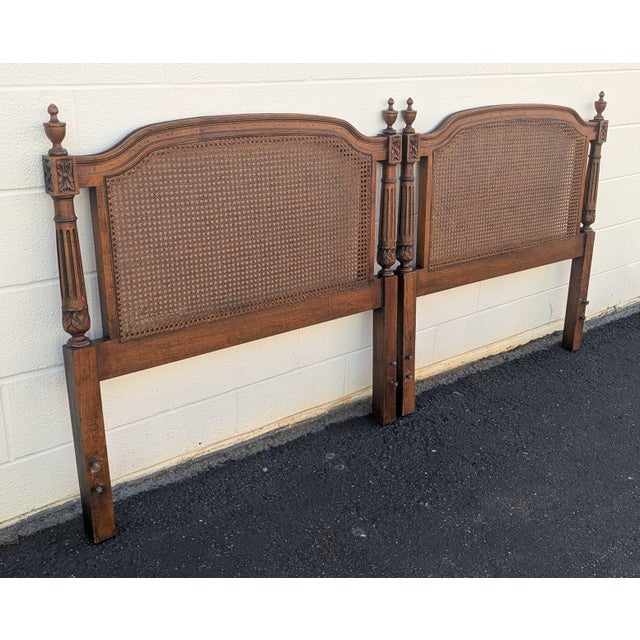 Pair of Vintage Wicker Twin Headboards For Sale - Image 10 of 12