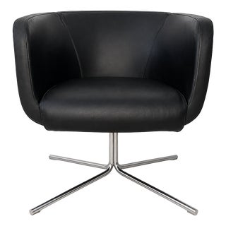 Jelly Armchair in Black Leather by Piero Lissoni for Living Divani, Italy, 1990s For Sale