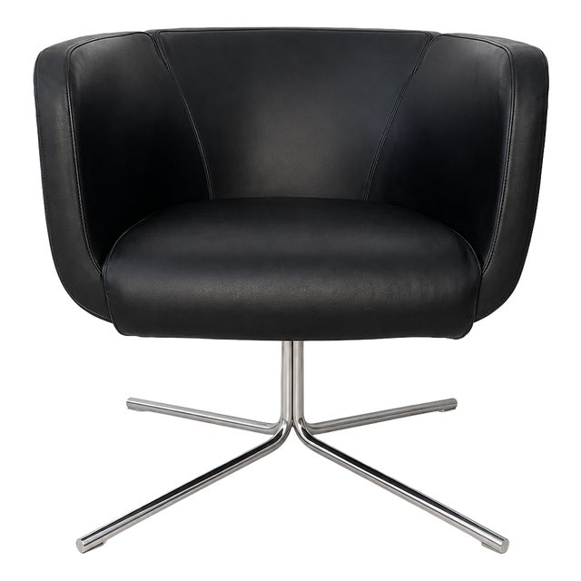 Jelly Armchair in Black Leather by Piero Lissoni for Living Divani, Italy, 1990s For Sale