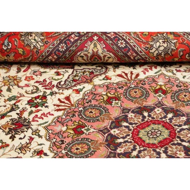 Middle Eastern Hand-Knotted Tabriz Rug For Sale - Image 10 of 11