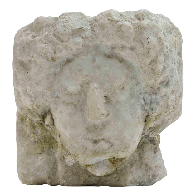 Sirio Pellegrini, Head of Girl, Marble Sculpture, 1960s For Sale