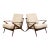 Mid Century Danish Modern Lounge Chairs Z Poul Jensen Selig Arm Selig Set Pair For Sale