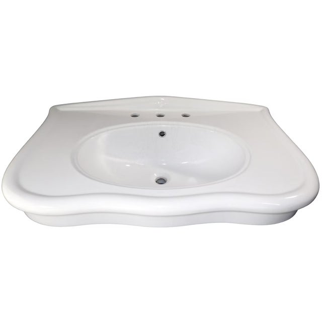 The age of this sink is unknown, but the style along with just the right amount of crazing gives it an authentic antique...