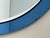 Blue Oval shaped mirror with a bluish outline by Crystal Art Torino. Circa 1960 For Sale - Image 8 of 12