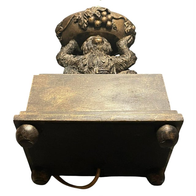 Vintage Monkey Lamp in the Style of Maitland Smith or Bombay For Sale - Image 13 of 14