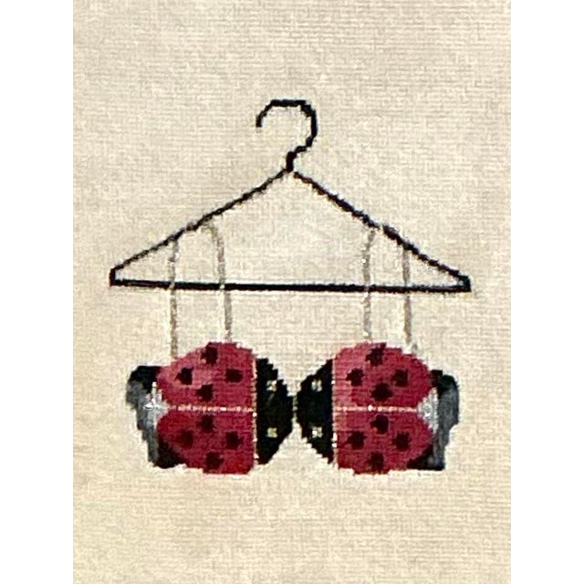 Hollywood Regency Vintage Original Needlepoint Swimsuit - Set of 2 For Sale - Image 3 of 12