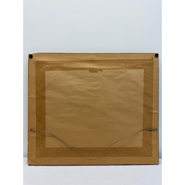 1970s Watercolor Painting of a Lighthouse Overlooking Sailboats in a Wood Frame For Sale - Image 9 of 10