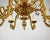 Vintage French Gilt Brass 6-Arm Chandelier, 1960s For Sale - Image 6 of 11