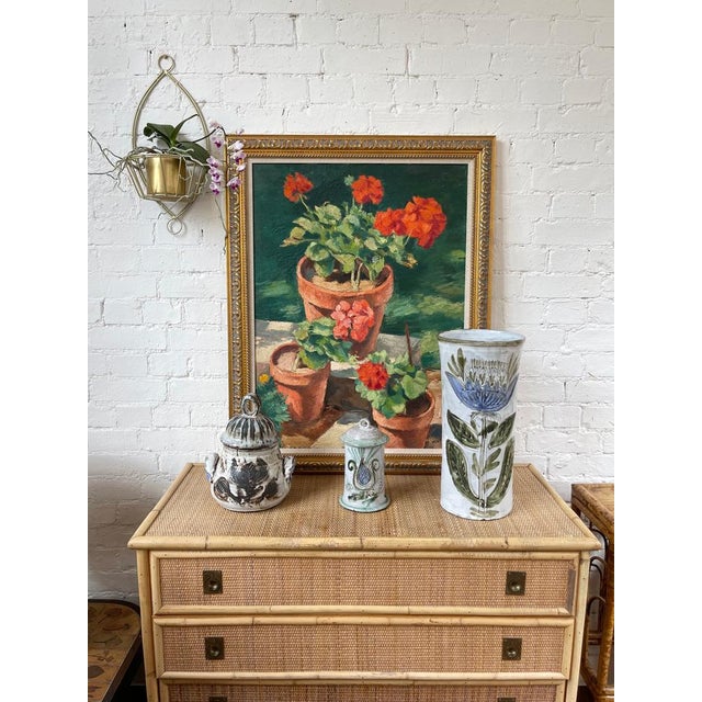 Vintage French Decorative Tall Vase by Albert Thiry, 1960s For Sale - Image 3 of 18