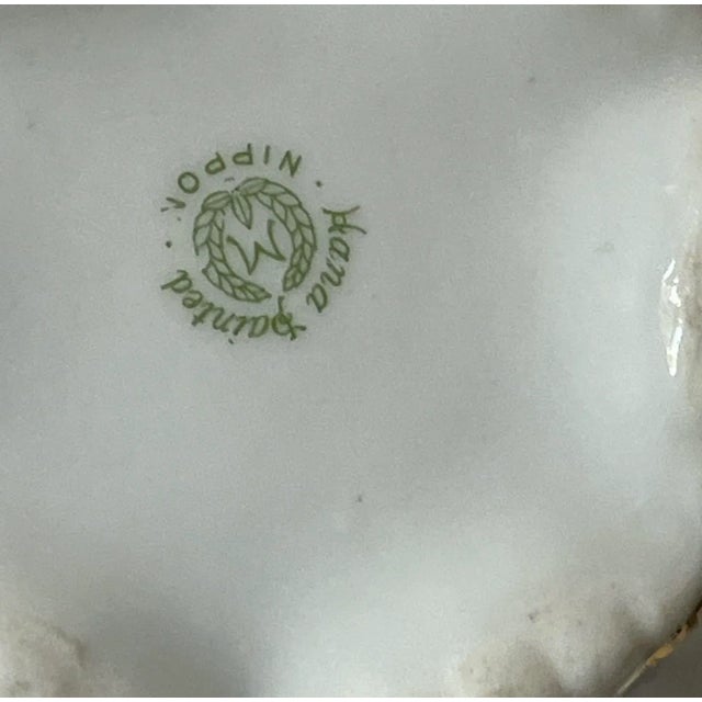 1900 - 1909 Antique Nippon Porcelain Hair Receiver. For Sale - Image 5 of 12