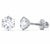 1.0 Carat Diamond Solitaire Stud Earrings 6 Prongs Screw Back 18 Kt White Gold For Sale - Image 11 of 18