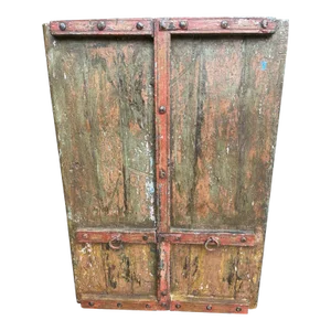 18th Century Large Rustic Wooden Primitive Shutter or Small Door From India