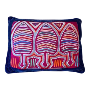 1960s Forest Mexican Mosaic Pillow