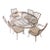 Mid Century Modern Brown Jordan Regency Cast Aluminum Patio Dining Set For Sale