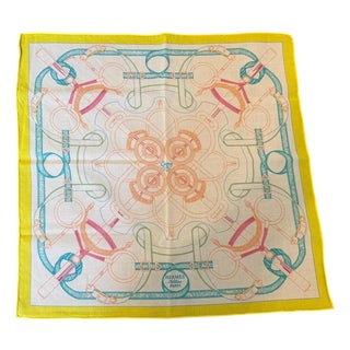 A 21st Century New Hermès Silk Scarf "Eperon D'or" by Henry d'Origny For Sale