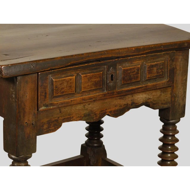 17th-C. Spanish Baroque Side Table For Sale - Image 9 of 12