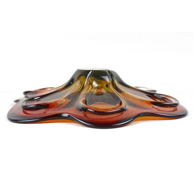 Amber Murano Glass Centerpiece, 1970s For Sale - Image 12 of 18