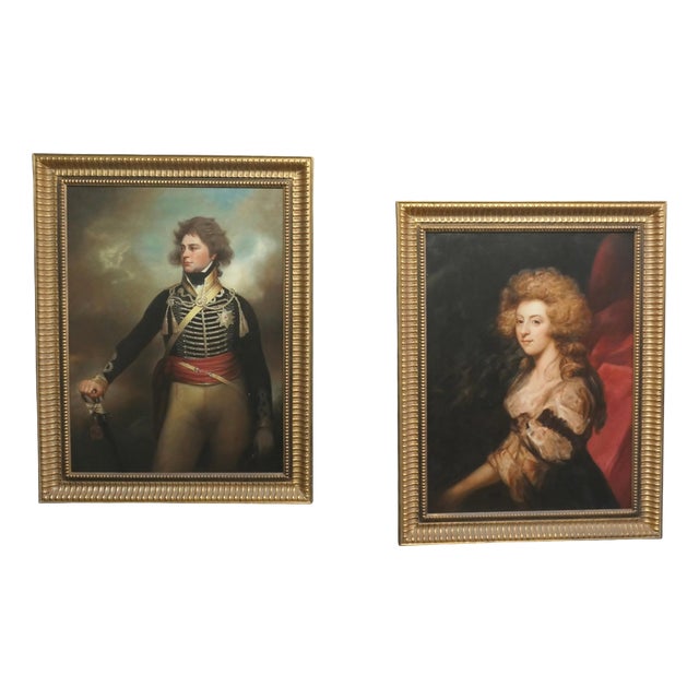 After Sir William Beechey, Portraits of George IV & Mrs Fitsherbert, Oil, Framed, Set of 2 For Sale