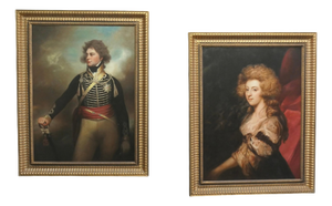After Sir William Beechey, Portraits of George IV & Mrs Fitsherbert, Oil, Framed, Set of 2