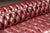 Vintage Deep Red Leather Tufted Chesterfield Sofa With Brass Nailhead Trim For Sale In Chicago - Image 6 of 9