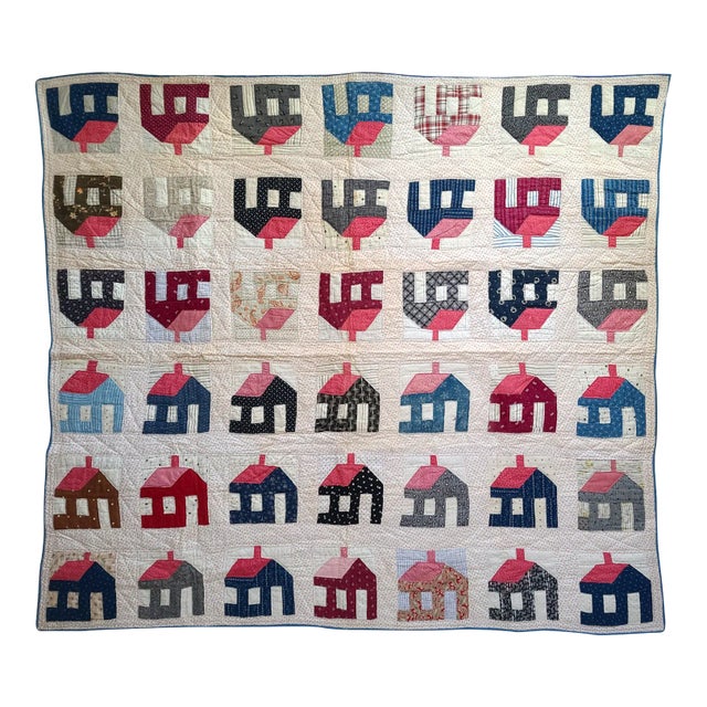 Antique 19th Century School House Quilt For Sale