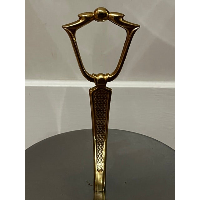 Vintage Kromex Tidbit Tray Two Tier Stainless Gold Tone Center Post For Sale In New York - Image 6 of 14