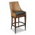 A pleasing, transitionally designed counter stool features a curved back woven with fine leather. A leather upholstered...