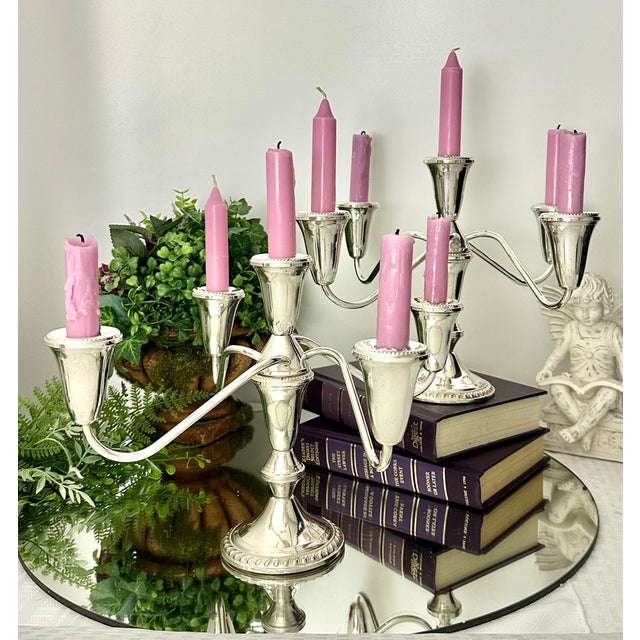 Traditional Vintage Duchin Creations Sterling Silver Candelabras - 2 Piece Set For Sale - Image 3 of 9