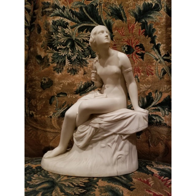 Beautiful antique parian ware sculpture of Sabrina by Marshall..this is truly beautiful and moving....great details.