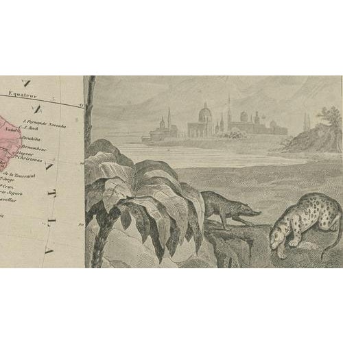 Paper Antique Hand-Colored Map of South America by Levasseur, 1845 For Sale - Image 7 of 15