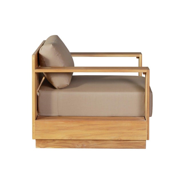 Imperial Grove Outdoor Solid Teak Wood Armchair For Sale In Chicago - Image 6 of 14