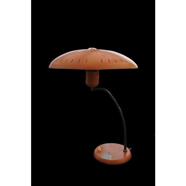 Mid-Century Modern Mid-Century Model Junior Desk Lamp in Orange by Louis Kalff for Philips, 1950s For Sale - Image 3 of 12