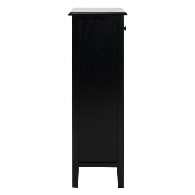 Modern Drawer Side Table in Distressed Black For Sale - Image 3 of 11