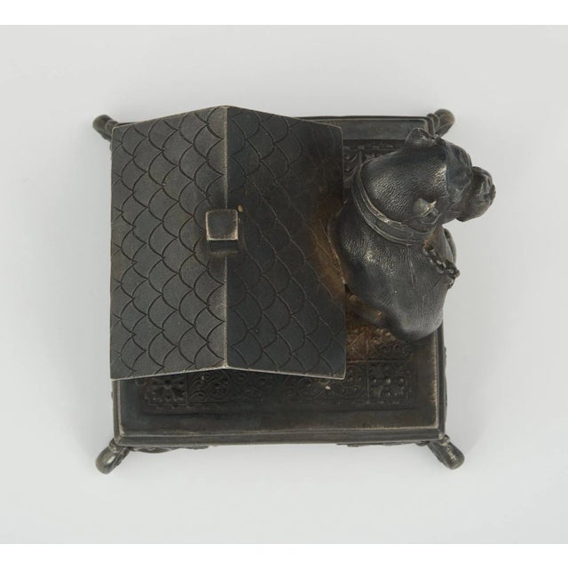 1900 - 1909 1900s Victorian Figural Bulldog Napkin Holder For Sale - Image 5 of 8