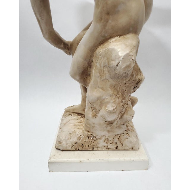 1950s Plaster Discobolus Table Sculpture Statue For Sale - Image 12 of 13