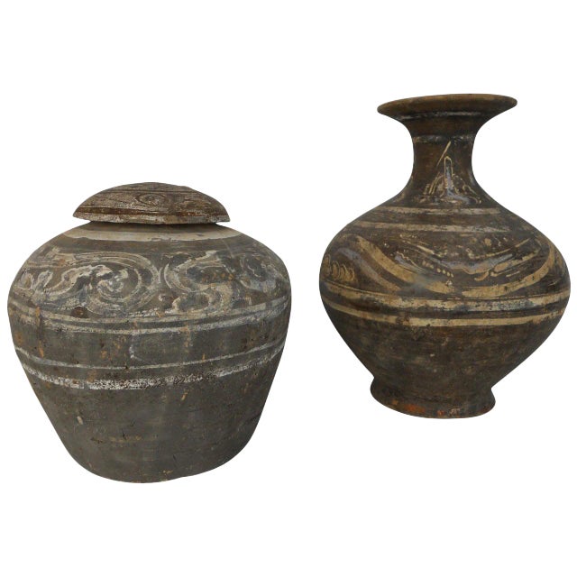 Han Dynasty Set of Urn and Vase Chairish