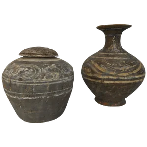 Han Dynasty Set of Urn and Vase