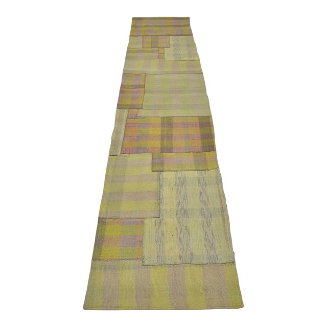 Vintage Anatolian Decorative Kilim Runner For Sale