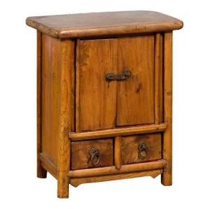 19th Century Chinese Qing Dynasty Small Bedside Cabinet