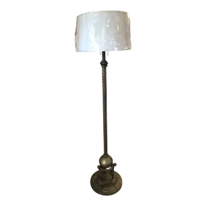 Jugendstil Muscular Nude Males Bronze Floor Lamp