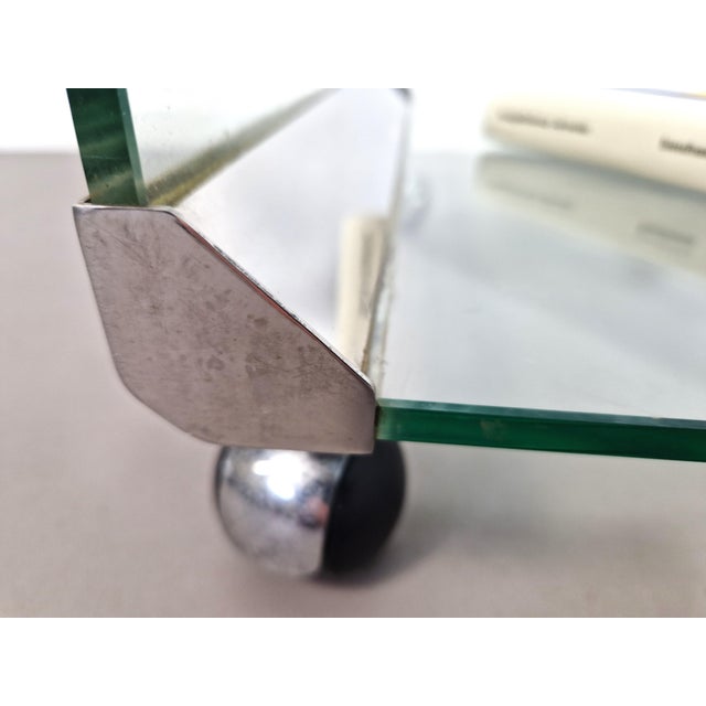 Silver Side Table Trolley by Pierangelo Gallotti for Gallotti & Radice, 1980s For Sale - Image 8 of 12