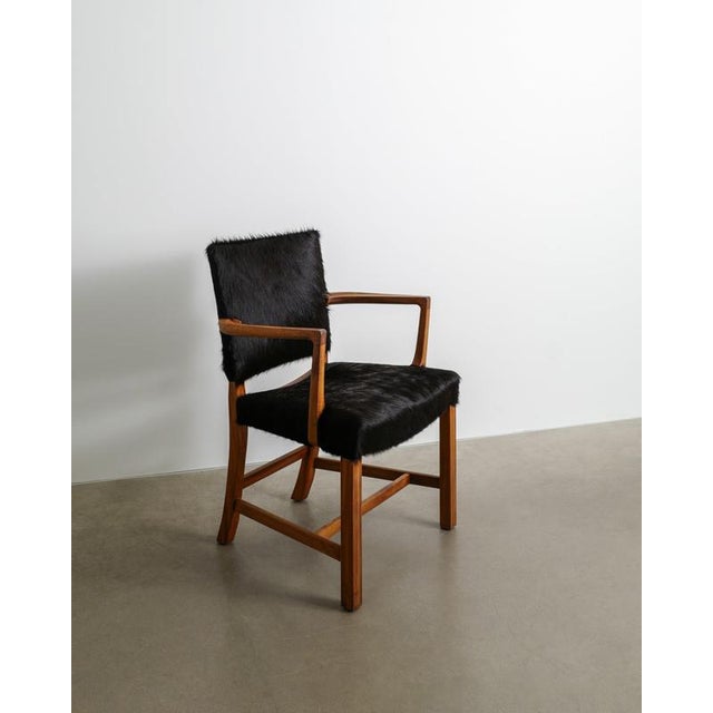 Rud Rasmussen Early Mid-Century Modern Danish Red Wooden Model 3758A Chair by Kaare Klint for Rud Rasmussen, 1930s For Sale - Image 4 of 7
