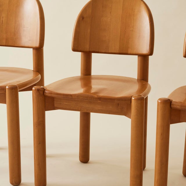 Rainer Daumiller Solid Pine Dining Chairs, Set of 6, 1970's For Sale - Image 9 of 12