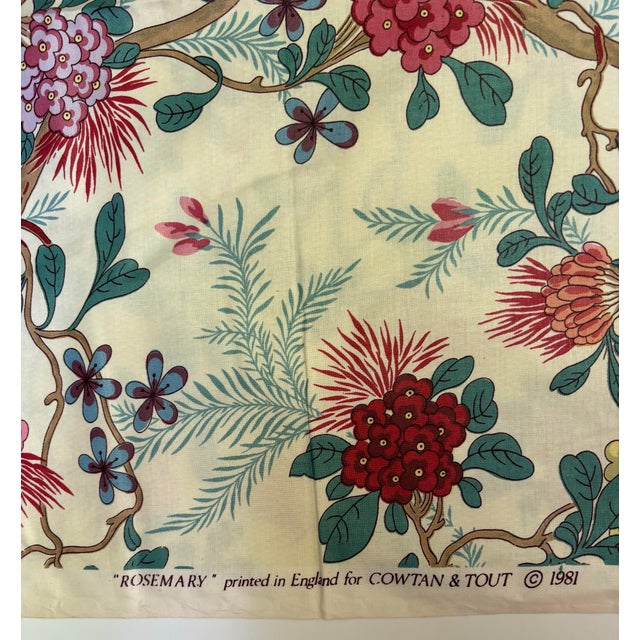 Over 8 1/2 Yards of Cowtan & Tout Cotton Floral Fabric From 1981 For Sale In Philadelphia - Image 6 of 7