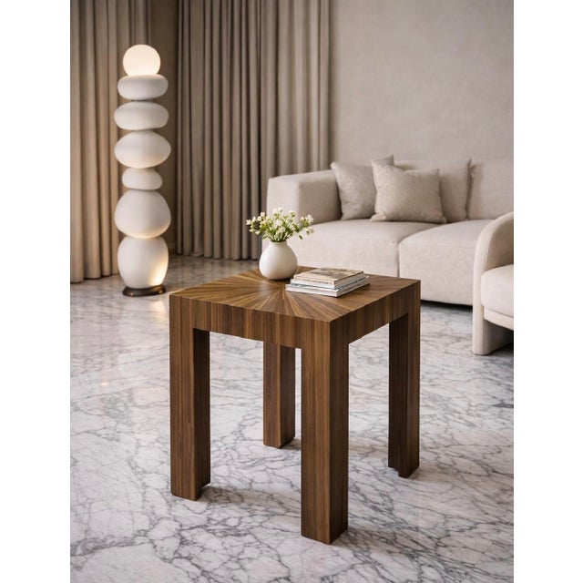 Art Deco Straw Marquetry Coffee Table from Benoît Cazes, 2023 For Sale - Image 4 of 18